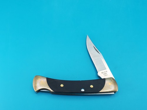 Buck USA 055 Pocket Knife Dated 2021 - Lockback - Plain Blade - Wood Handle!