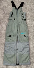 Arctiva Snow Bibs Womens Large Gem 5 Gray Blue Snow Mobile Ski Snowboard Winter