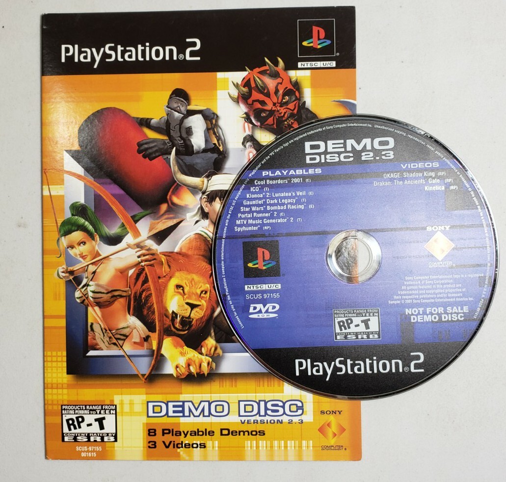 Vintage Playstation 2 PS2 Demo Disc Version 2.3 NTSC Mailaway