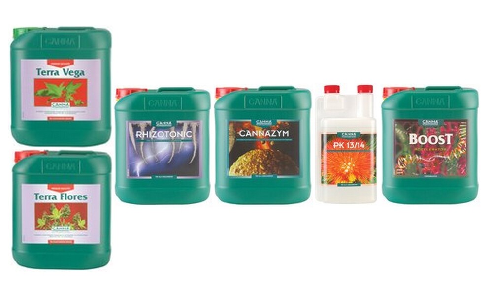 CANNA Terra Starterkit Düngerset für Erde, Terra Vega + Flores , Canna Boost PK