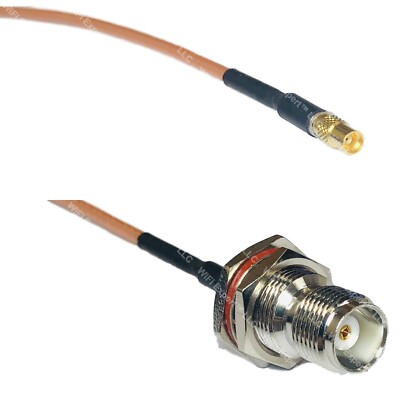 RG316 MMCX FEMALE to TNC FEMALE BULKHEAD RF Cable Rapid-SHIP LOT