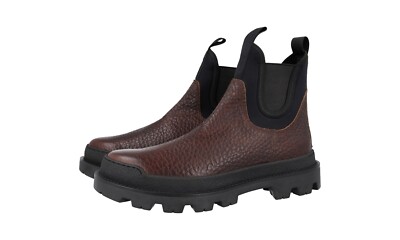 LUXURY PRADA CHELSEA BOOTS WINTER 2TG150 BROWN MONOLITH US 9 EU 42 42,5