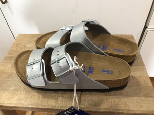 BIRKENSTOCK Arizona Metallic SILVER Soft Footbed LEATHER 752713 EU 38 US 7 4052001541330 | eBay