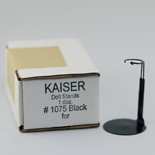 Kaiser 1075 3 1/2" to 5" Doll Action Figure Display Stand - Black - Box of Dozen