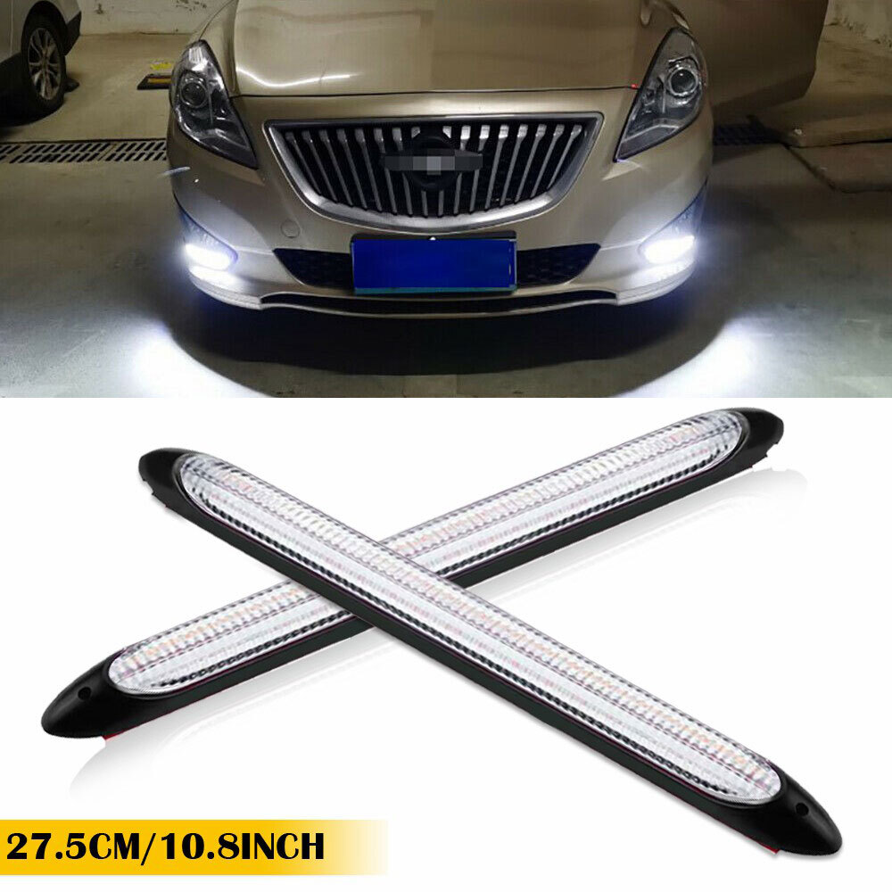 27.5cm DRL LED Headlight Strip Light Daytime Running Sequential Turn Signal Lamp