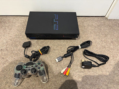 Sony PlayStation 2 PS2 schwarze Konsole (überholt) SCPH-39003 ~ KOSTENLOSER UK-VERSAND