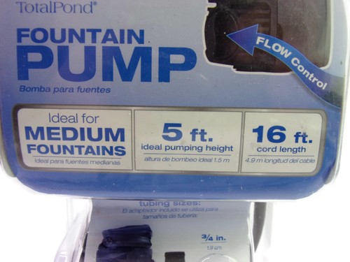 TotalPond 102 GPH Fresh Water Fountain Pump (w/ 3/4" ADAPTOR ONLY) #52216 - Picture 4 of 6