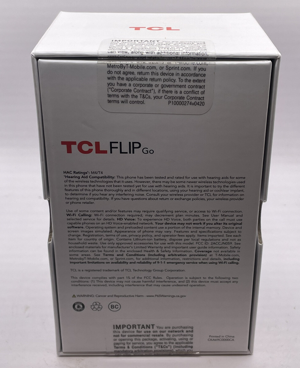 NEW TCL FLIP GO Alcatel 4058W TMobile 4G LTE GSM