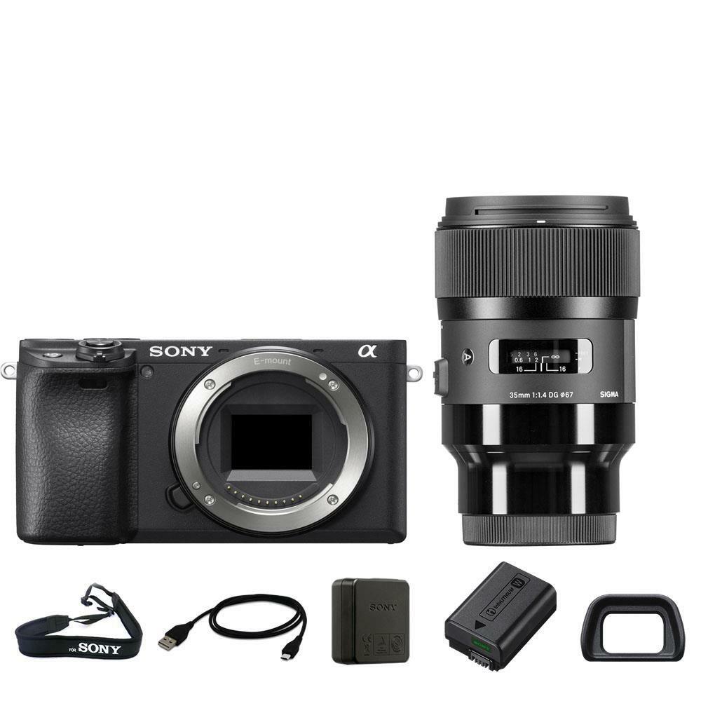 Sony A6400 Digital SLR + Sigma 35mm f/1.4 DG HSM Art Lens for Sony E