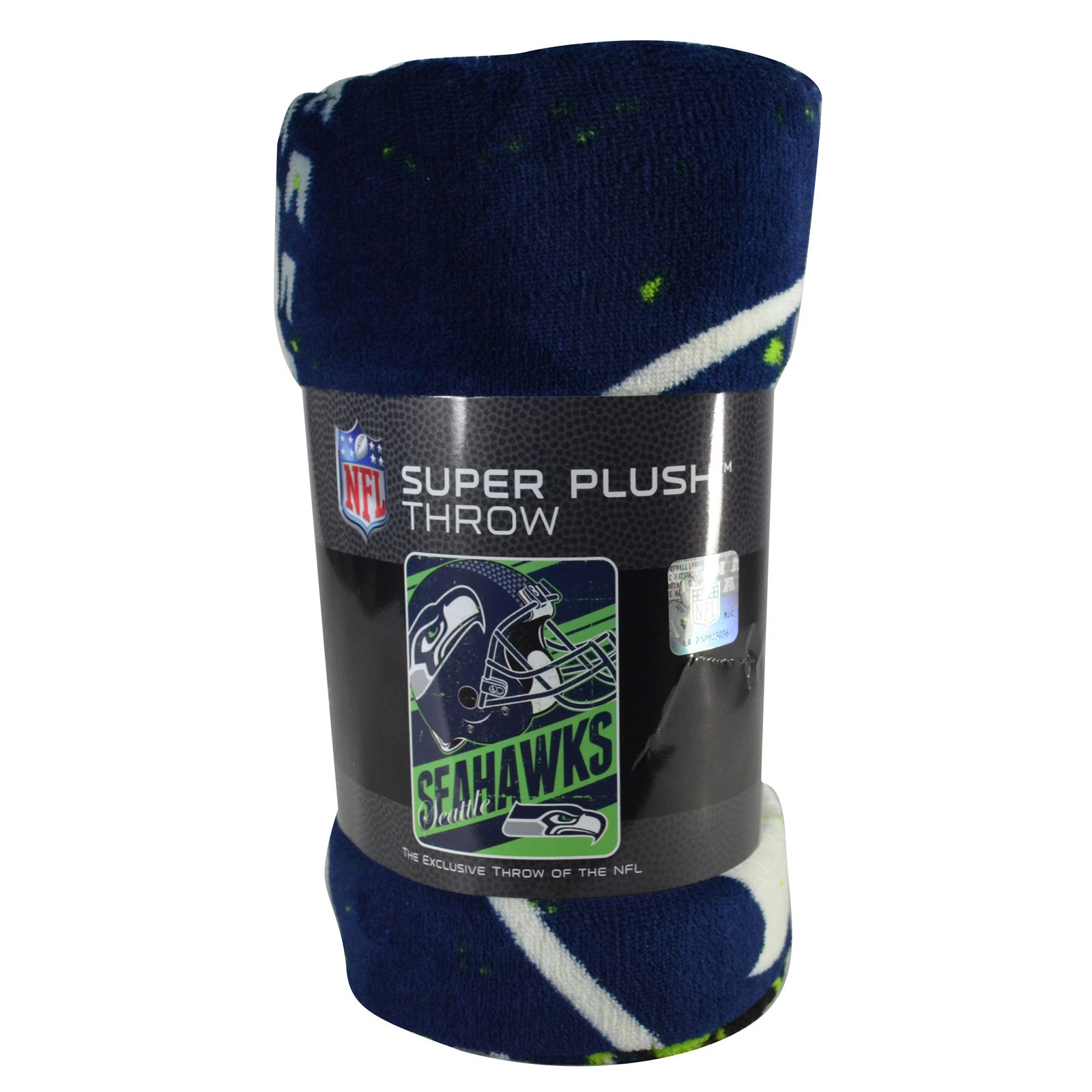 Seattle Football Seahawks Deep Slant Micro Raschel Solf Throw Blanket