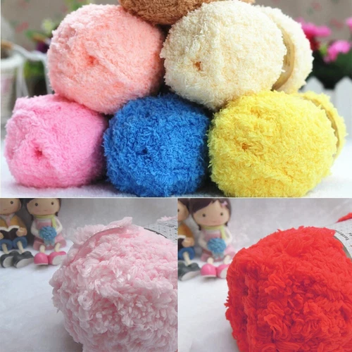 Hot Sale 50g/Ball Soft Baby Wool Yarn Knitting Fluffy Craft Wool Yarns - Picture 2 of 33