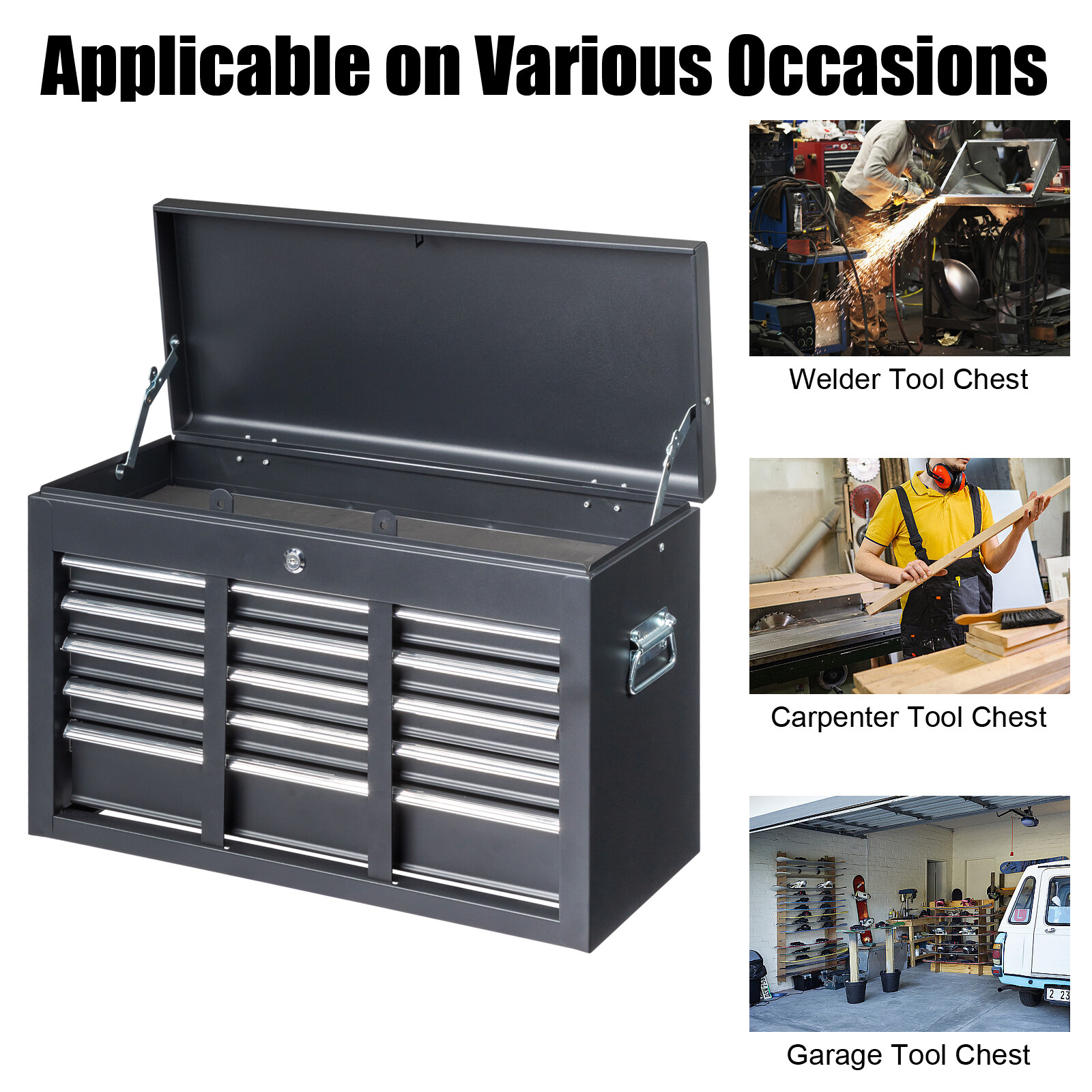 5-Drawer Tool Chest Metal Tool Storage Cabinet Tools Storage Cabinet Organizer