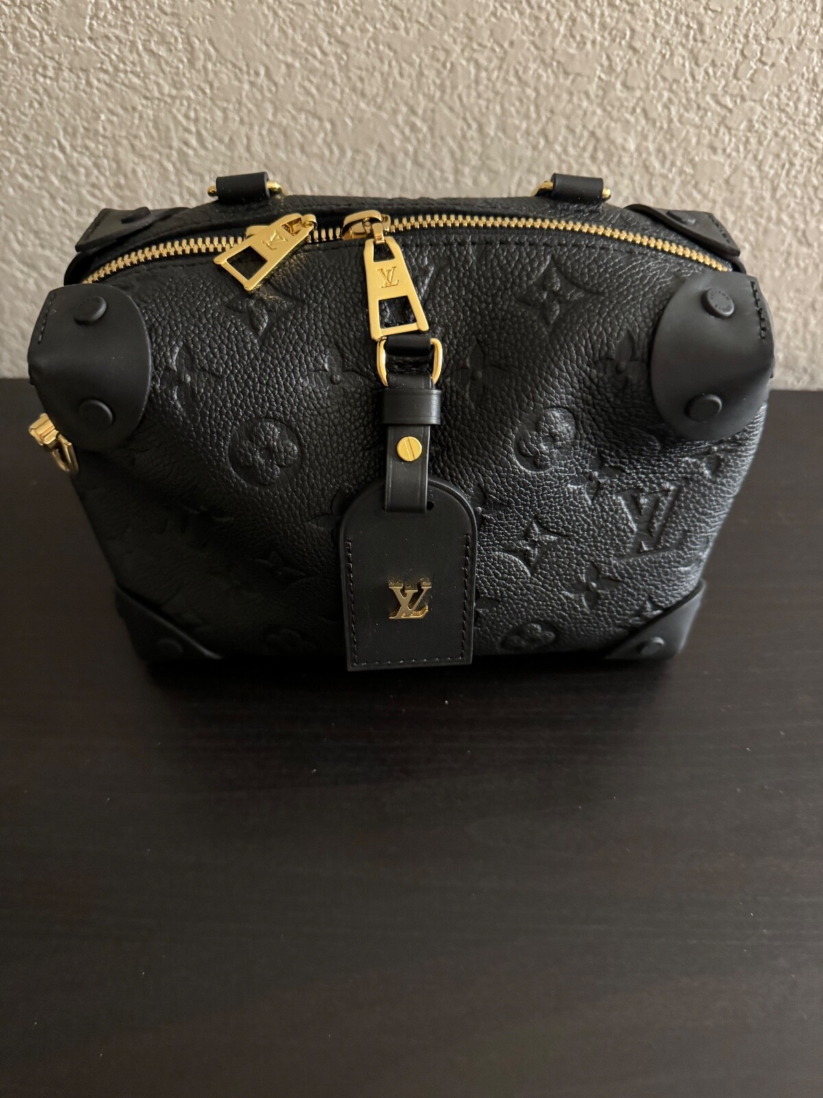 Louis Vuitton Petite Malle Souple Empreinte Black Gold eBay