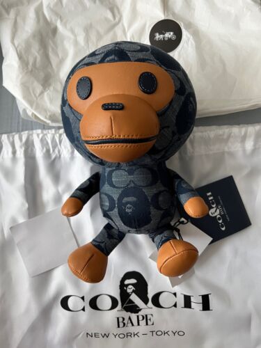 Coach x BAPE Baby Milo Leather/Canvas Doll Limited Edition! NEW! Fast Ship! - Picture 1 of 7