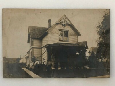 1907 MABEL MINNESOTA Home HOUSE Real PHOTO Postcard RPPC Antique