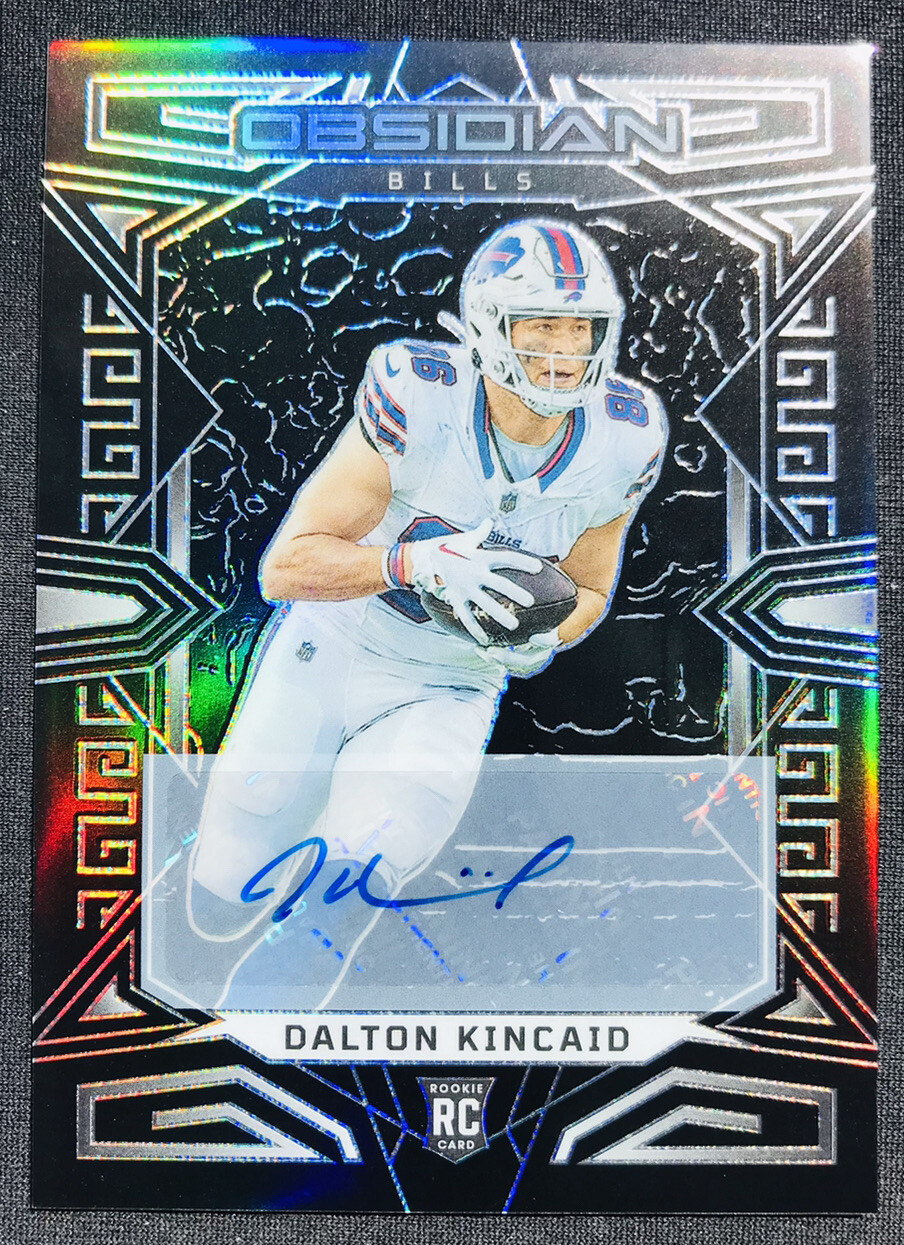 2023 Obsidian Football Dalton Kincaid Electric Etch Autograph RC