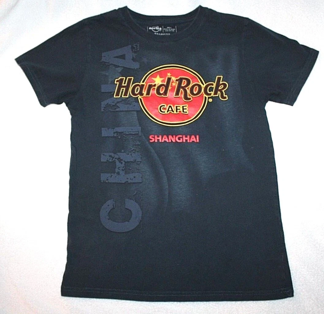 Hard Rock Cafe Shanghai 100 Cotton Black T Shirt Small