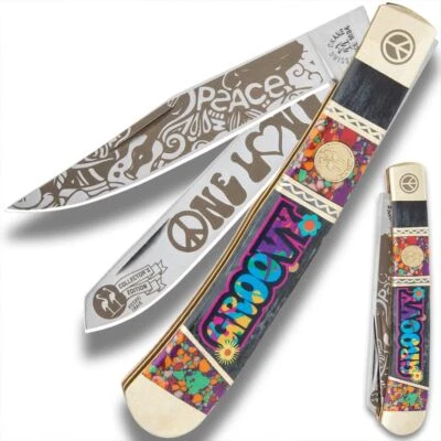 Kissing Crane Groovy Trapper Pocket Knife | 1960's Tribute | Closed Length 4"