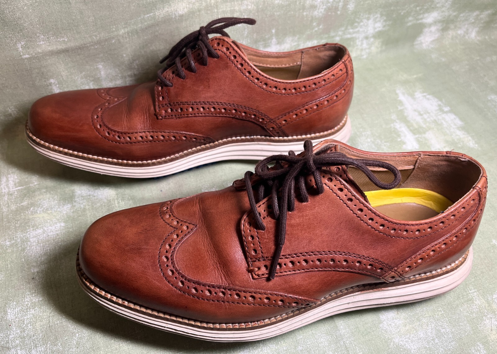 SAOLA Oxford Cole Haan Grand Wingtip in pelle Woodbury Java taglia 7 Medium
