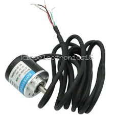 NEW 360P/R Incremental Rotary Encoder AB phase encoder 6mm Shaft W coupling