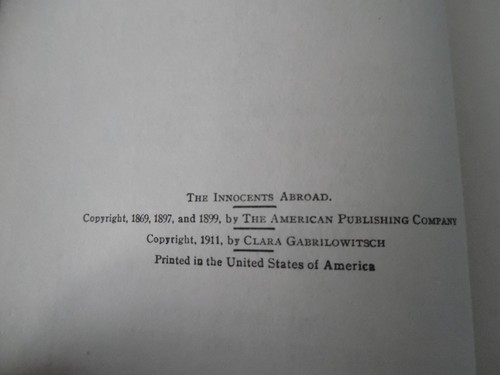 The Innocents Abroad Vol 1 & 2 by Mark Twain, HC 1911 & Roughing It, PB 2003 - Picture 7 of 24