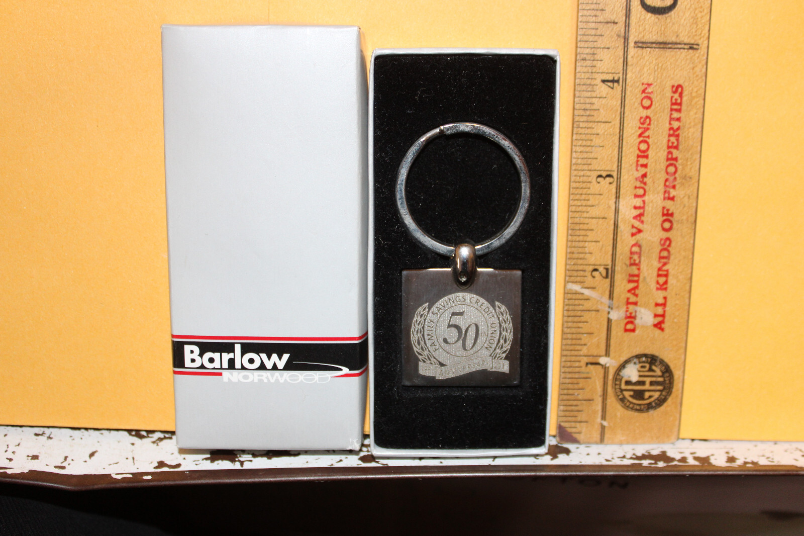 1951-2001 Family Savings Credit Union Key Ring Barlow Norwood Gadsden Alabama