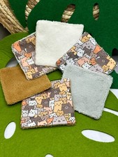 Lingettes bébé lavable motifs chatons , lot de 8 et plus - ATELIERSDISA