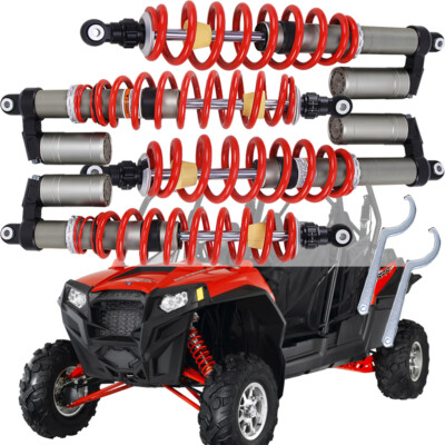 FOR POLARIS RZR S 800 STAGE 4 PERFORMANCE FRONT & REAR AIR SHOCKS ABSORBERS SET