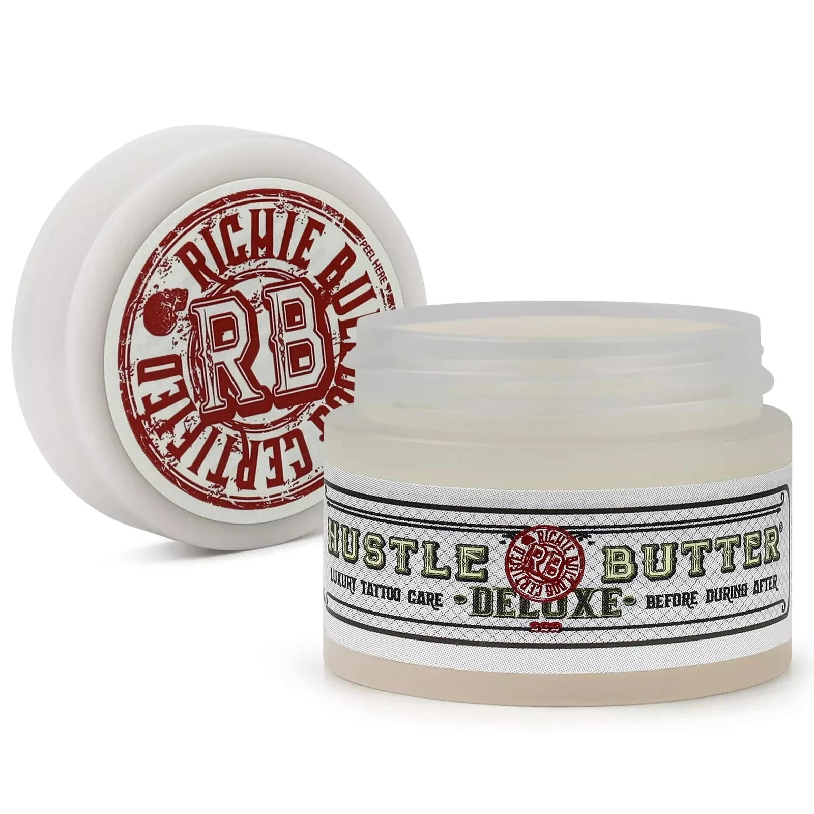 Hustle Butter Deluxe 1oz 30ml Vegan, Organic Tattoo Aftercare  By Richie Bulldog - Picture 1 of 7