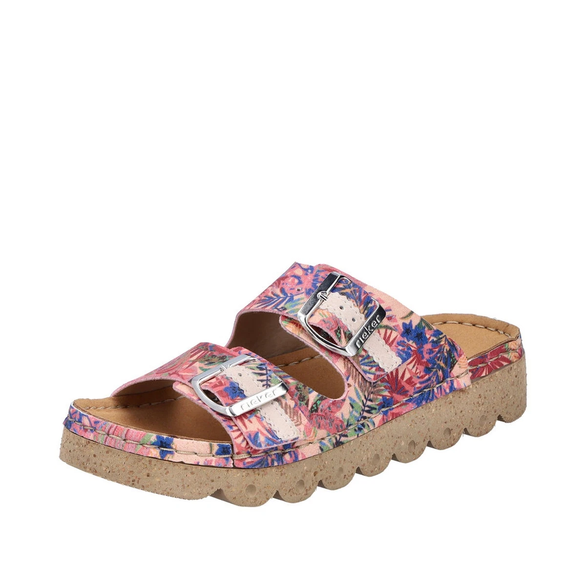 Sandali Donna Rieker 62930-90 – Multicolor, Chiusura Regolabile, Suola Antistress, Comodi E Leggeri, Zeppa
