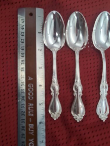 Towle Queen Elizabeth I 6 Sterling Silver Teaspoon Spoons 220 grams - Picture 2 of 12