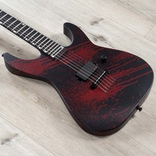 Esp Usa M-i Ntb Tom Guitar, Ebony Fretboard, Emg 89x Pickup, Blood Splatter