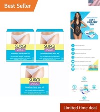 Elegant Brazilian Hard Wax Kit for Sensitive Skin - 3 Pack, Easy DIY Solution