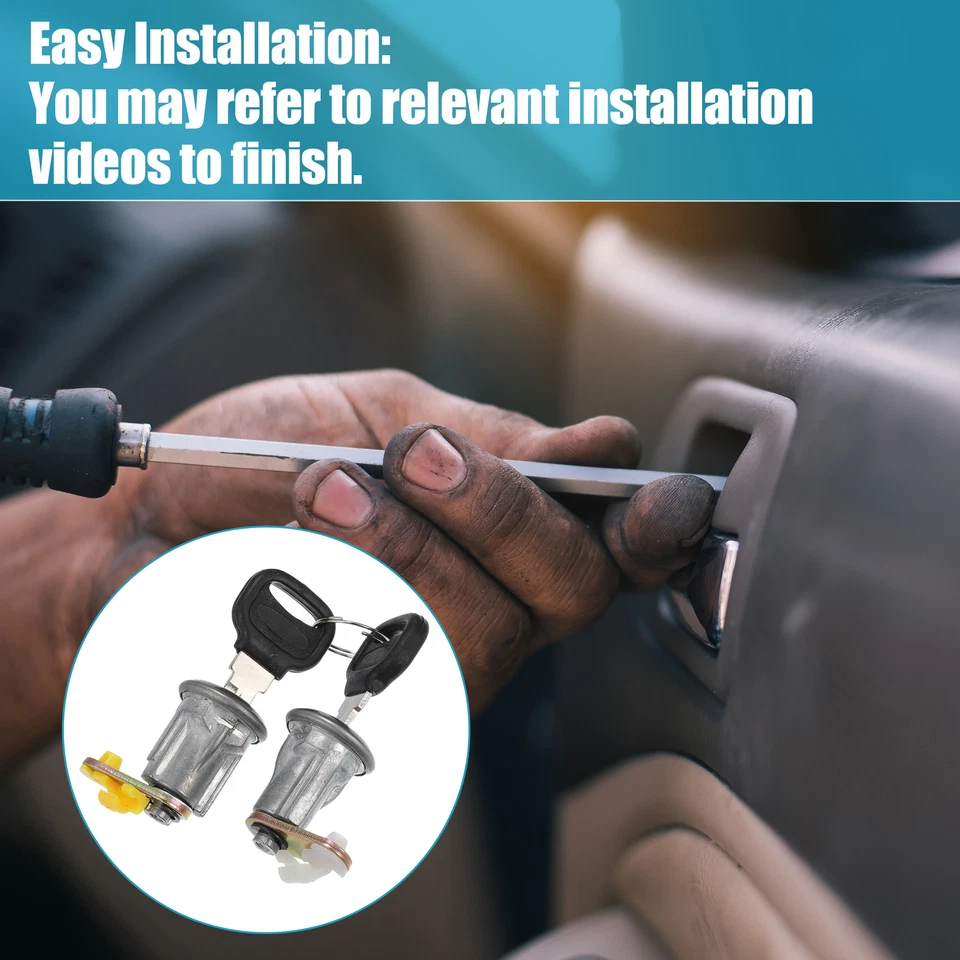 Door Lock Cylinder & Keys for Ford Festiva For Mazda B2200 1982-1993 BE3276210 Foto 4 de 4