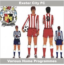 Programm Exeter City Fußball St James Park Heimprogramme - verschiedene Jahre