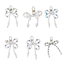 Delicate Bowknot Beaded Keychain Unique Bag Pendant Suitable for Bag and Purses