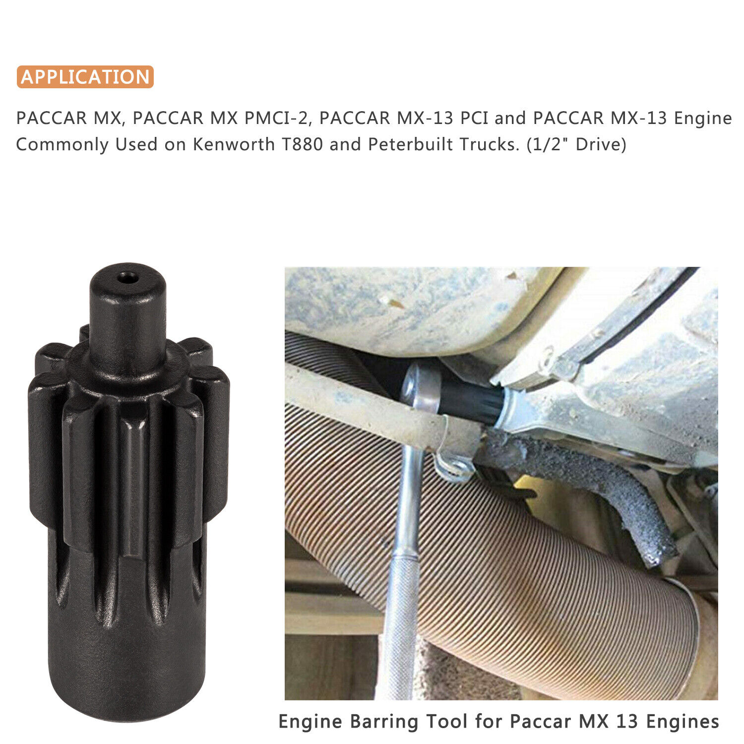 Engine Barring Flywheel Cranking Turning Tool for Paccar MX 13 Kenworth