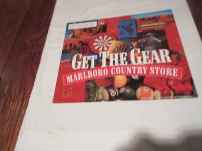 Marlboro Country Store Get The Gear Phillip Morris 1994 Hard Cardboard Sign