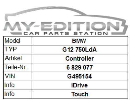 BMW G11 G12 Controller Touch idrive Nbt Evo GPS 6829077 - Picture 6 of 6