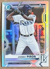 Jhonny Piron 2021 Bowman Chrome Refractor #BCP-239 /499 Rays Rookie Numbered RC