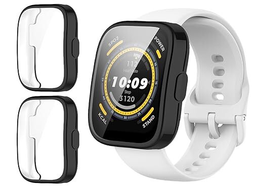 GIOPUEY [2 Pezzi] Cover per Amazfit Bip 5, Soft TPU, Shock Resistant, (s8L)