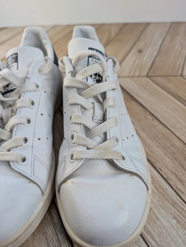 Adidas Stan Smith White Navy Trainers UK Size 4, M20325 - Picture 9 of 11
