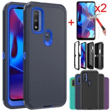 For Motorola Moto G Pure 2021 Case Shockproof Defender Cover+HD Screen Protector