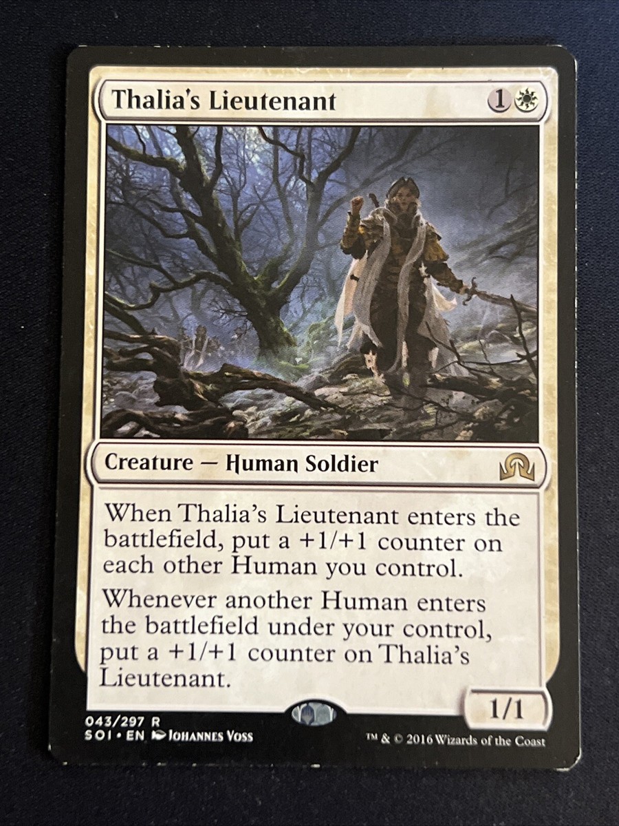 lieutenant cards mtg 1x Thalia's Lieutenant (043) Shadows over Innistrad LP MTG Magic the  Gathering