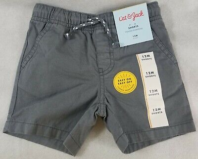 12-14 Boys Large Cat & Jack pull on lilac shorts drawstring NWT easy on & off
