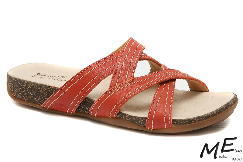 Nuovi sandali da donna Timberland Barestep Slides in pelle taglia 9 5 (prezzo al pubblico $ 120) 3860R