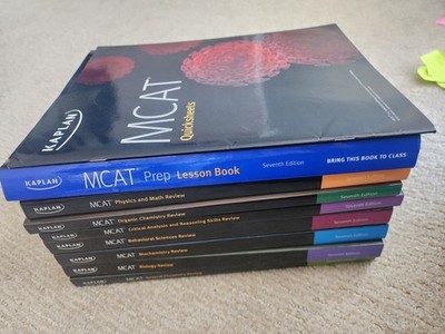NEW Kaplan MCAT Prep 7th Edition Lesson & Review Study Guide Set Paperback