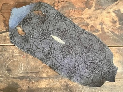 Echte Rochenleder Haut - Stingray skin - Spider Spinnen Netz Style 8 Inch