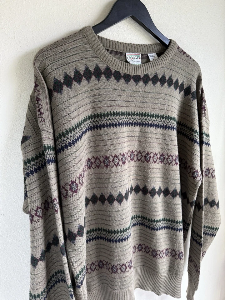 Suéter De Colección Giorgio Di Firenze Para Hombre Talla Grande Hecho en Italia Años 90’s Y2K Foto 4 de 4