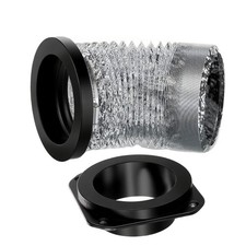 Magnetic Dryer Vent Connector Kit 4 Sealed Exhaust Duct Elbow Black